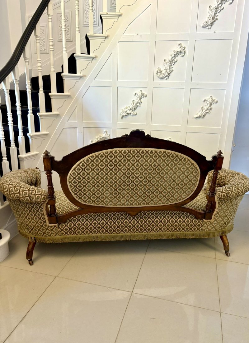 Exhibition Quality Antique Victorian Carved Walnut 9 Piece Suite - Image 3